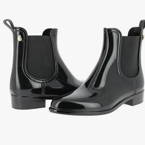 Lemon jelly Black Ankle Rain Boots